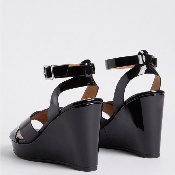 Torrid Black Patent Platform Wedge Sandals - Picture 6 of 6